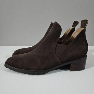 NEW Blondo Sandra Ankle Bootie Womens 9.5 Brown Java Suede Waterproof Chelsea
